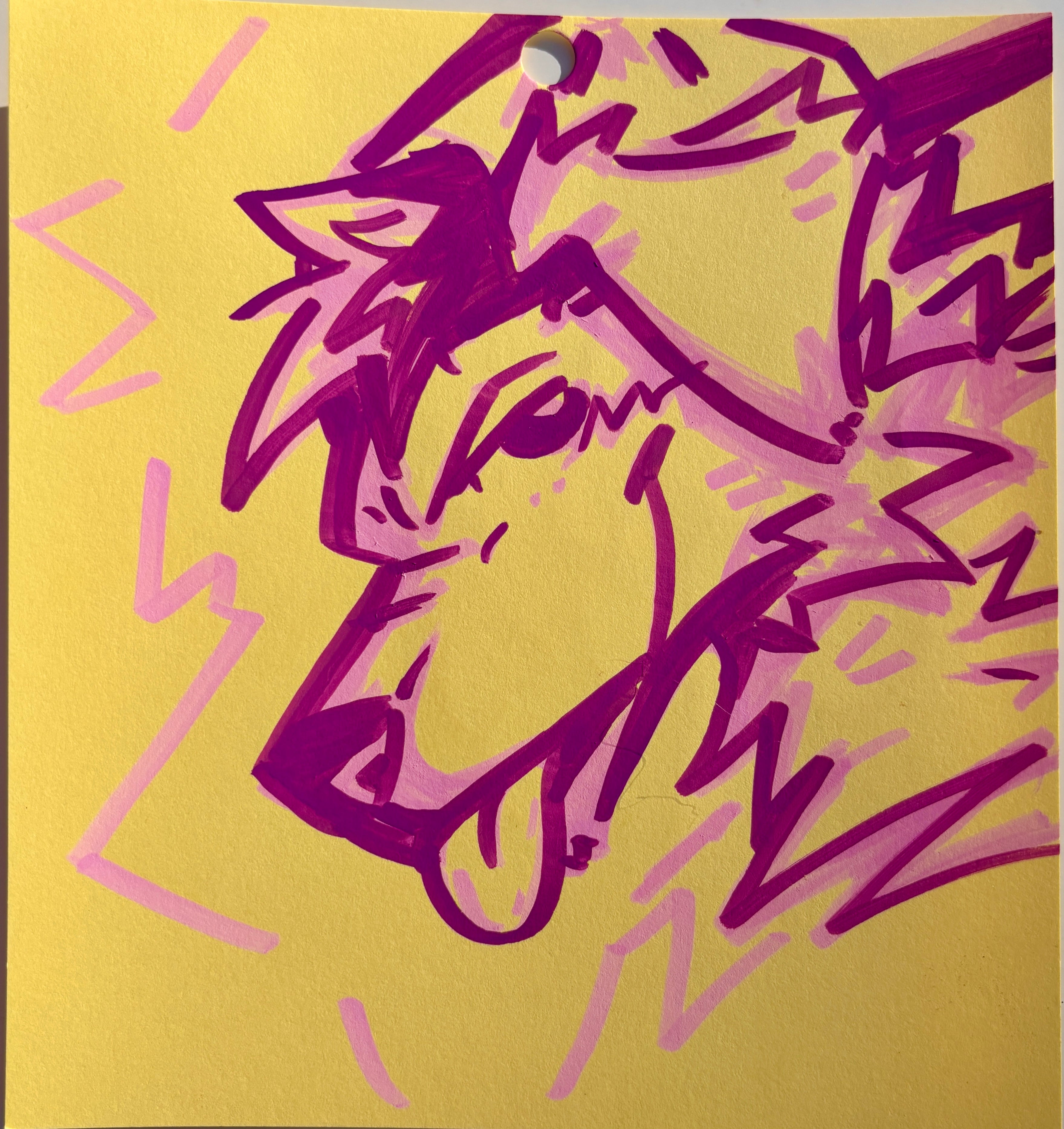 Monochromatic Cardstock Doodle- purple