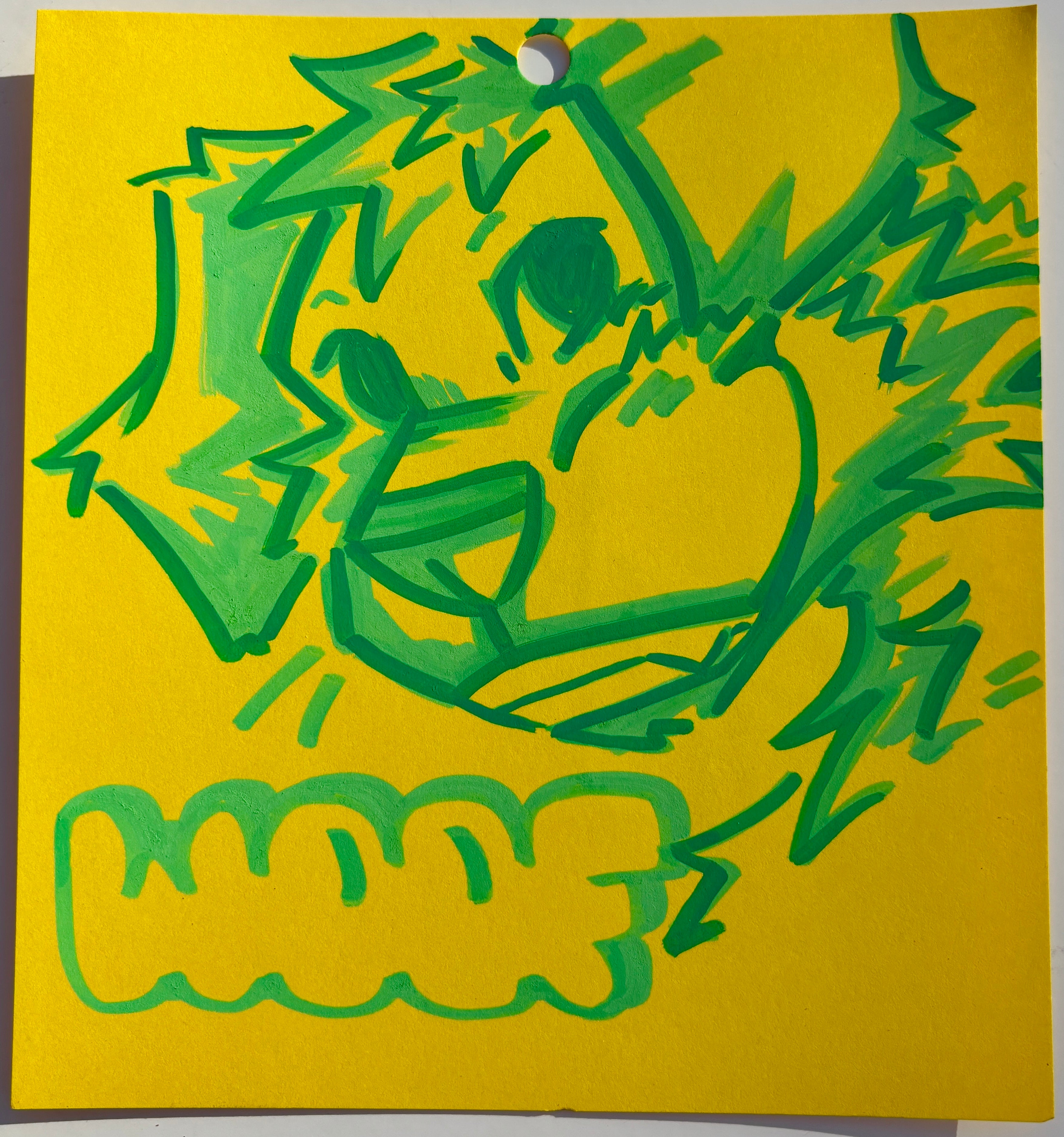 Monochromatic Cardstock Doodle- Teal